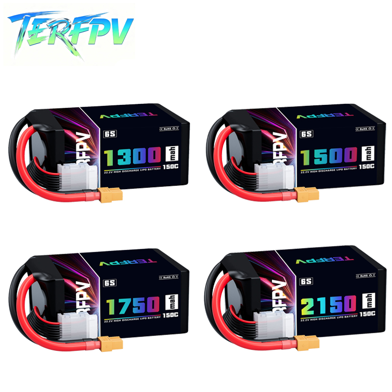 Drone Battery 6S - TERFPV Lipo Battery 6S 22.2V 1300/1500/1750./2150mAh