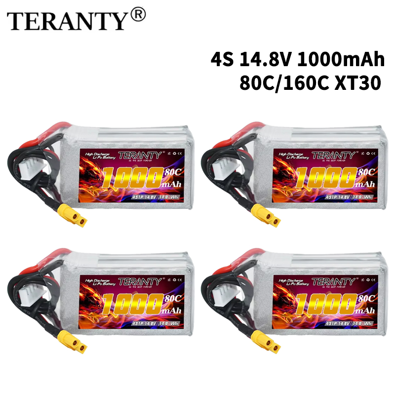Drone Battery 4S - TERANTY 4S 1000mAh 14.8V 80C/160C Lipo