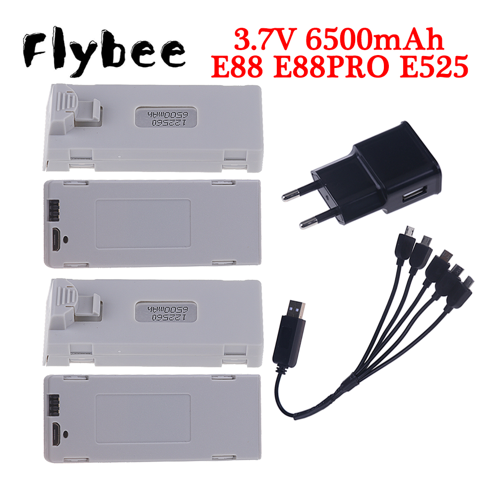Drone Battery Lipo - Original E88 Battery 3.7V 6500mAh Lipo