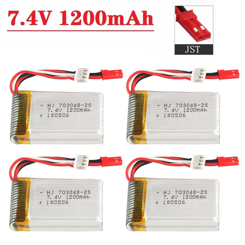 Drone Battery Li-Ion - Lipo Battery 2S 7.4V 1200mAh 703048
