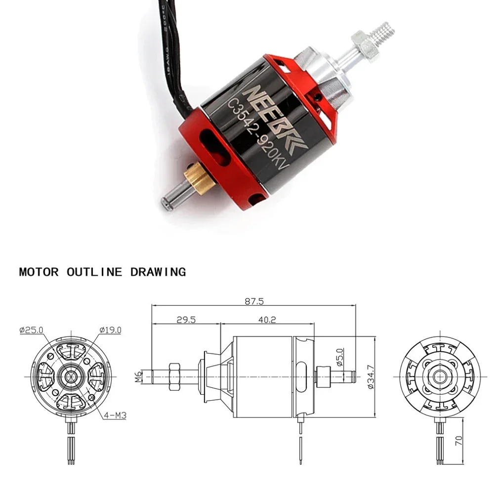 1/2/4PCS 3542 920KV 1400KV Out - Drone Battery 4S ulasan dan harga