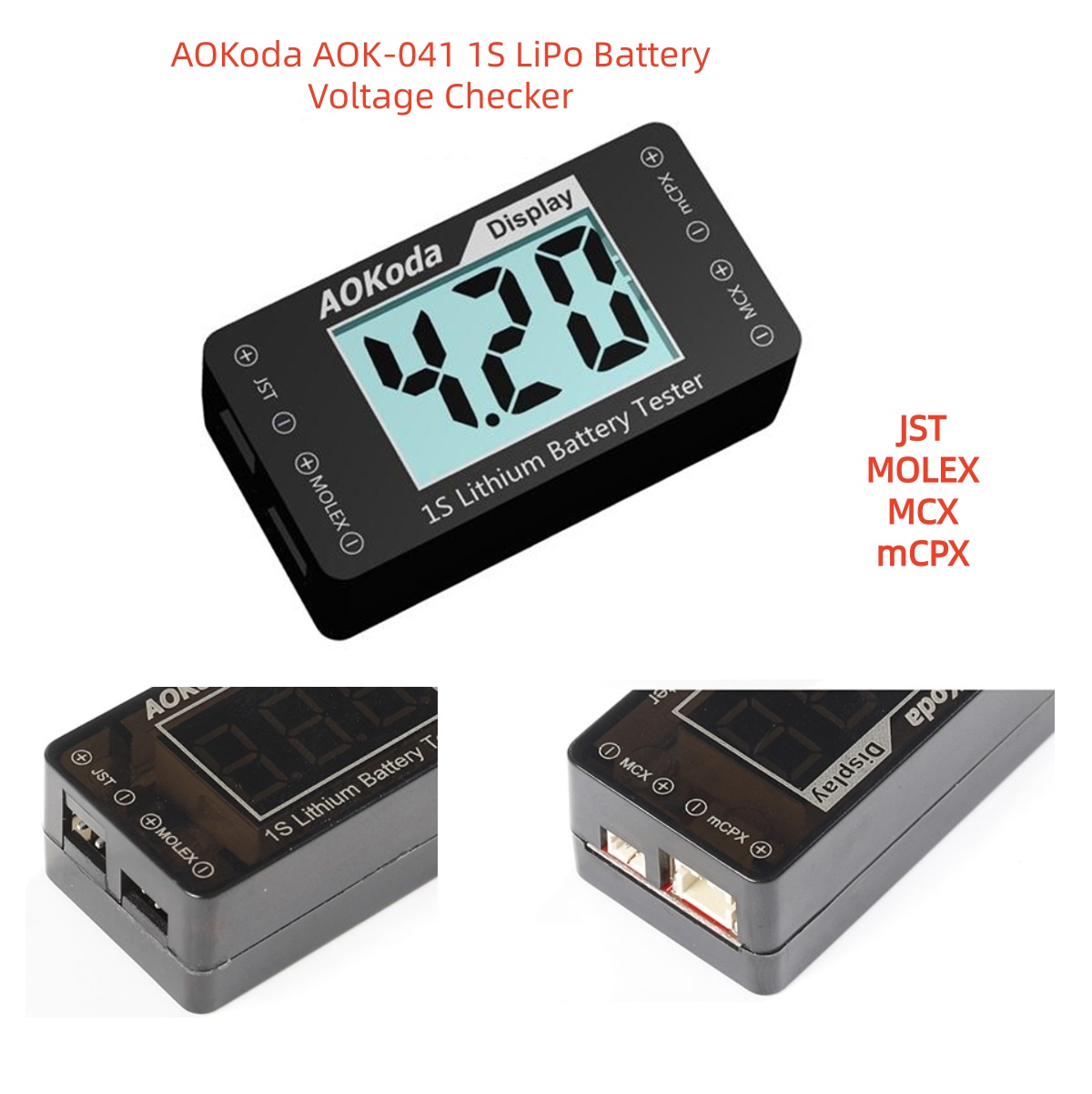 AOKoda AOK-041 1S LiPo Battery - Drone Battery Voltage Checker ulasan dan harga