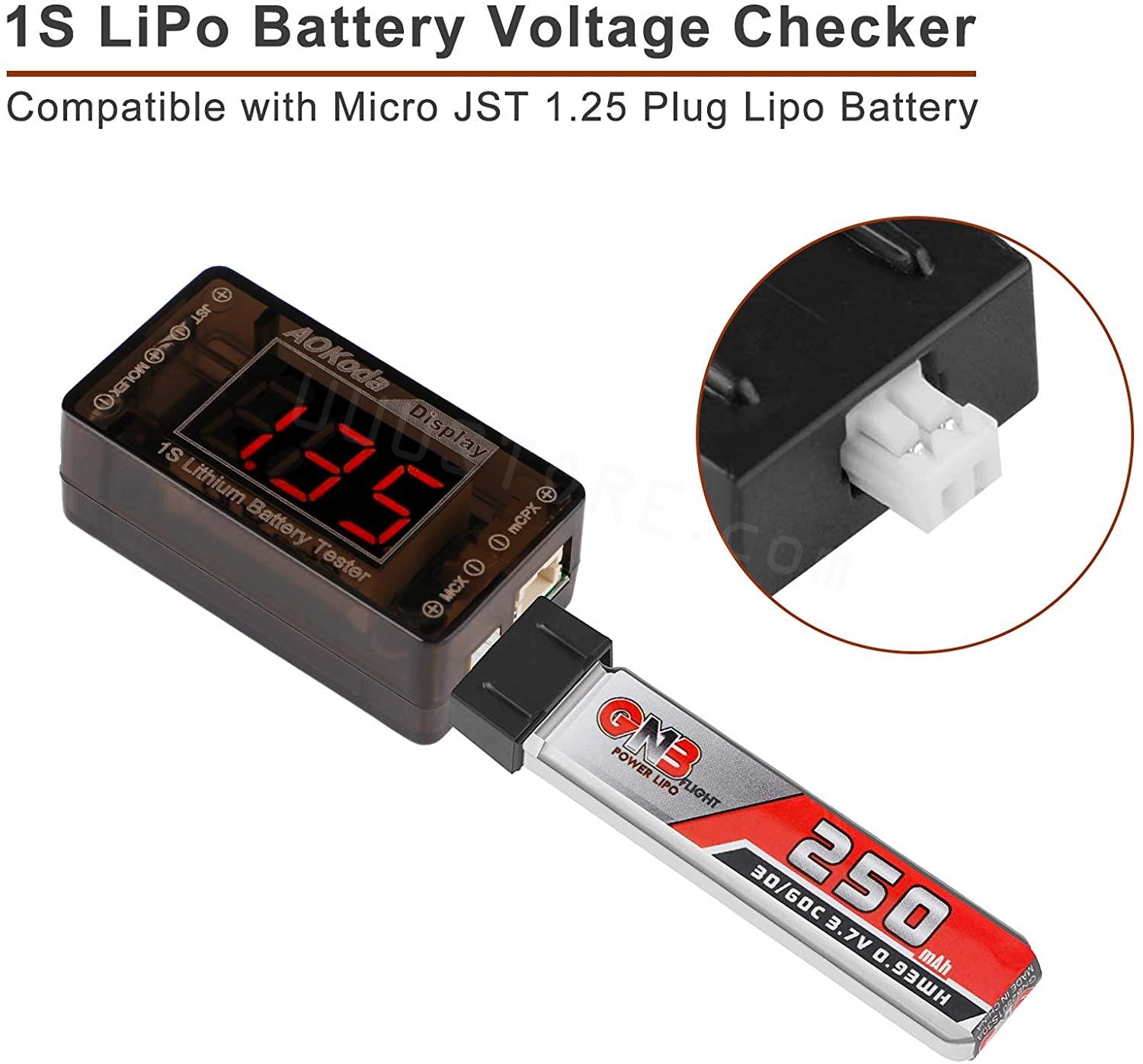 AOKoda AOK-041 1S LiPo Battery - Drone Battery Voltage Checker ulasan dan harga