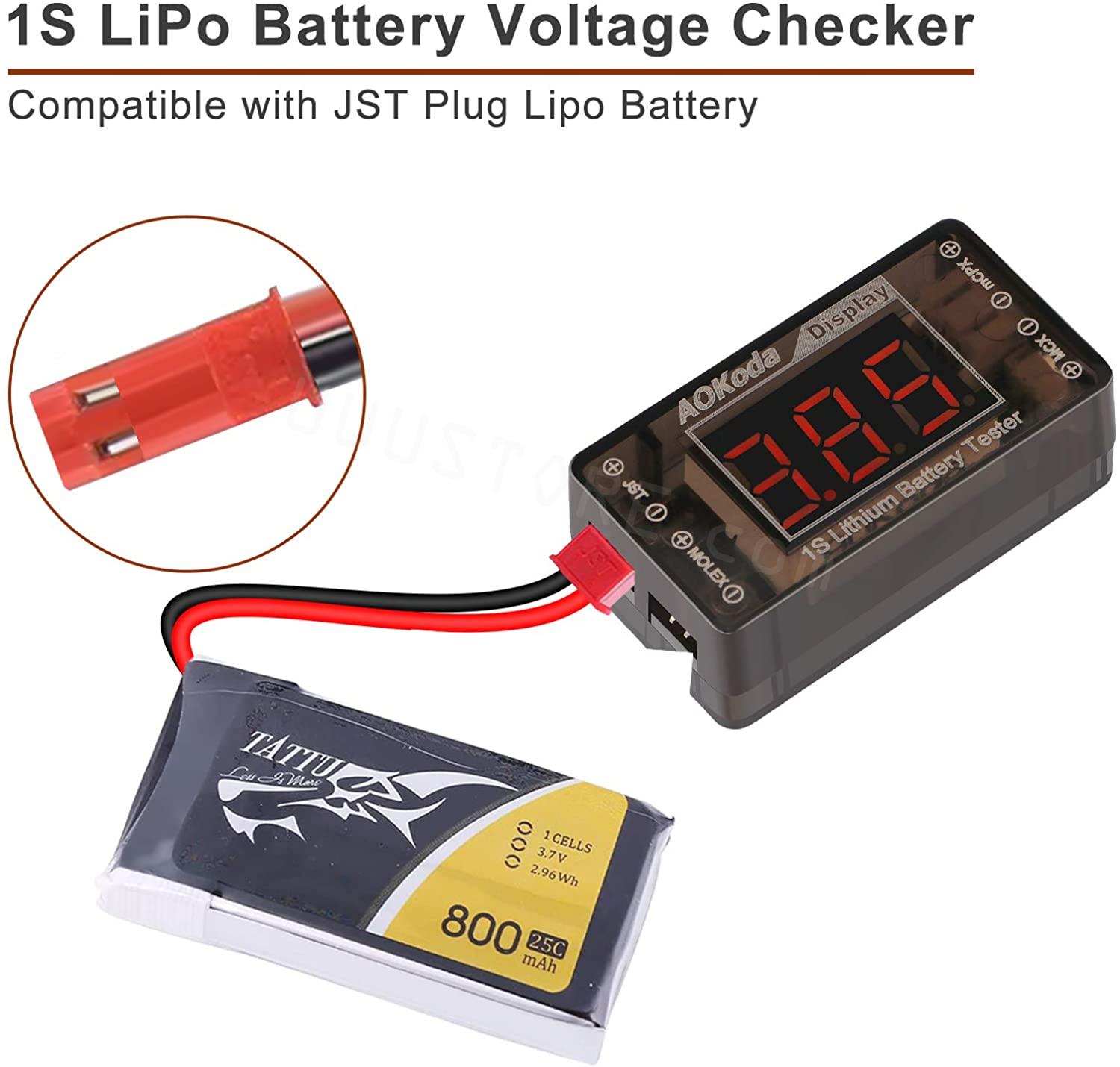 AOKoda AOK-041 1S LiPo Battery - Drone Battery Voltage Checker ulasan dan harga