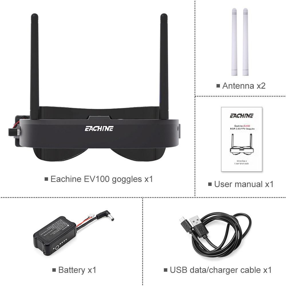Eachine EV100 720*540 5.8G 72C - Drone Battery Box ulasan dan harga