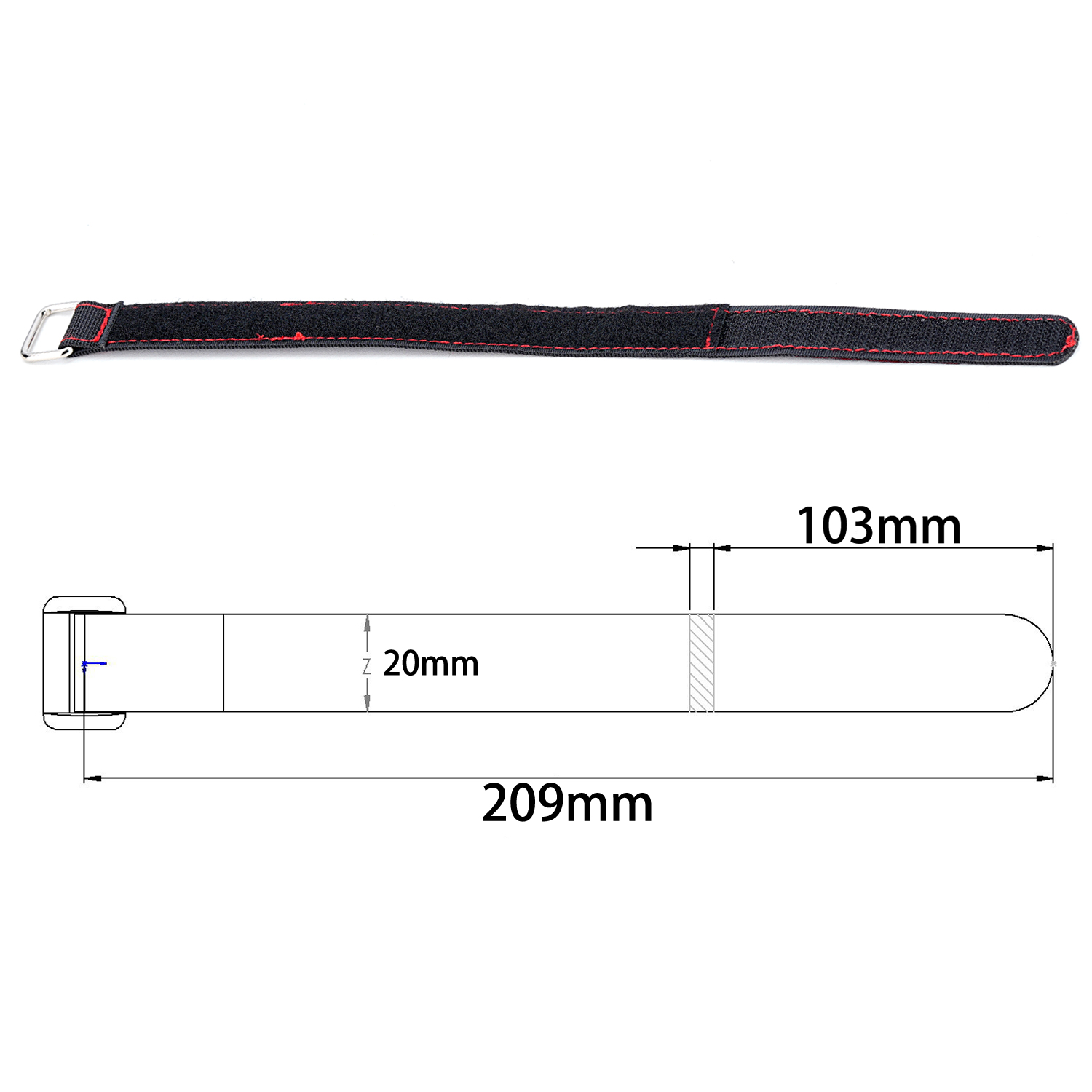 TCRC 2PCS 20x300MM Kevlar Stit - Drone Battery Strap ulasan dan harga
