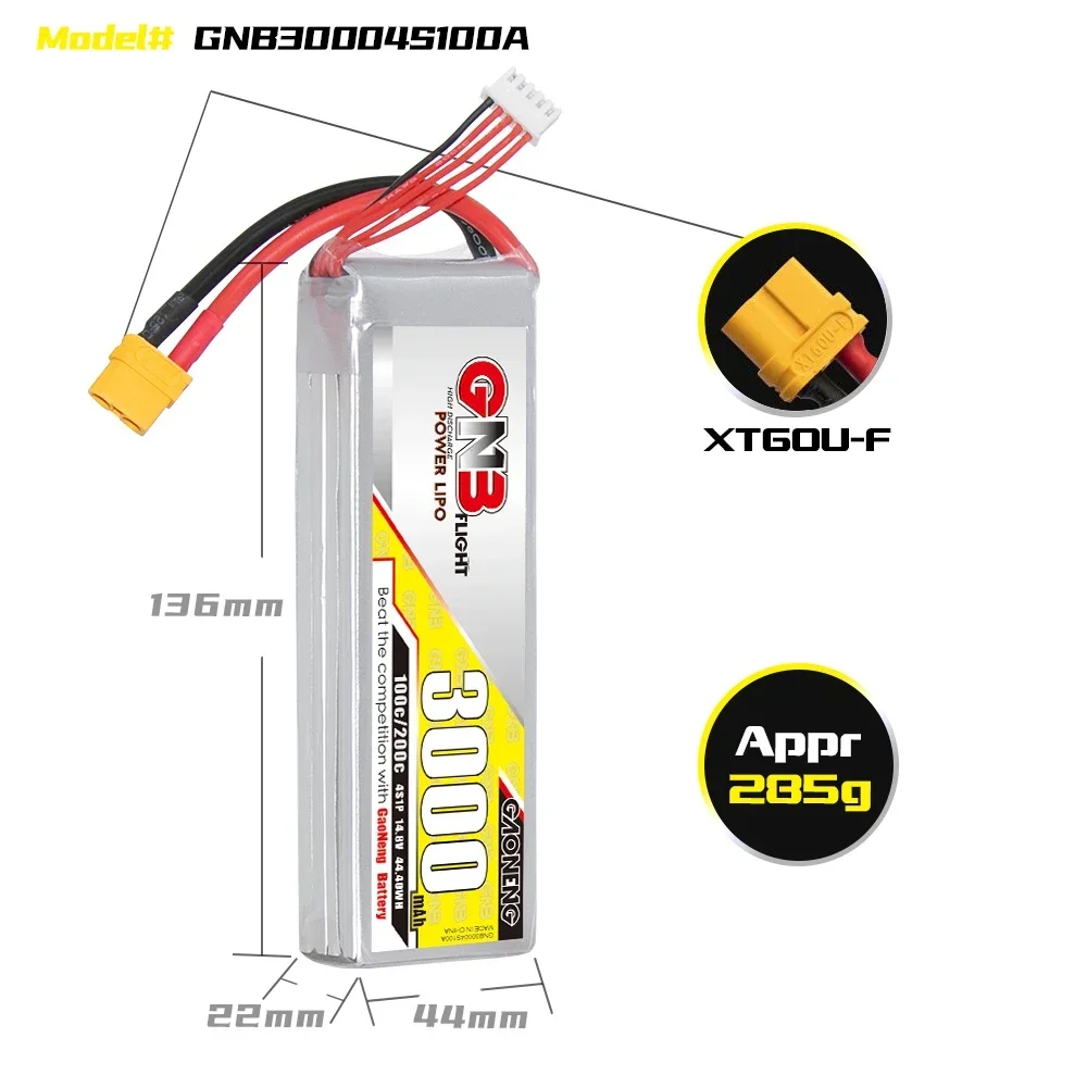 GAONENG GNB 3000mAh 4S 100C 20 - Drone Battery 4S ulasan dan harga