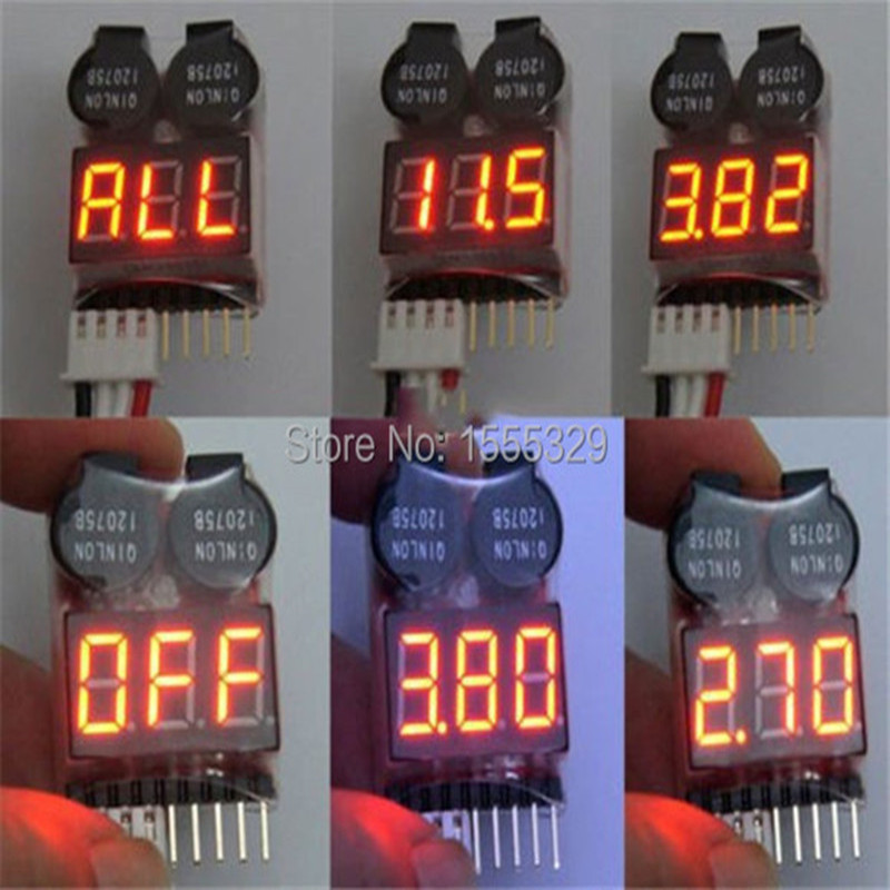 2Pcs 1S-8S LiPo Battery Voltag - Drone Battery Voltage Checker ulasan dan harga