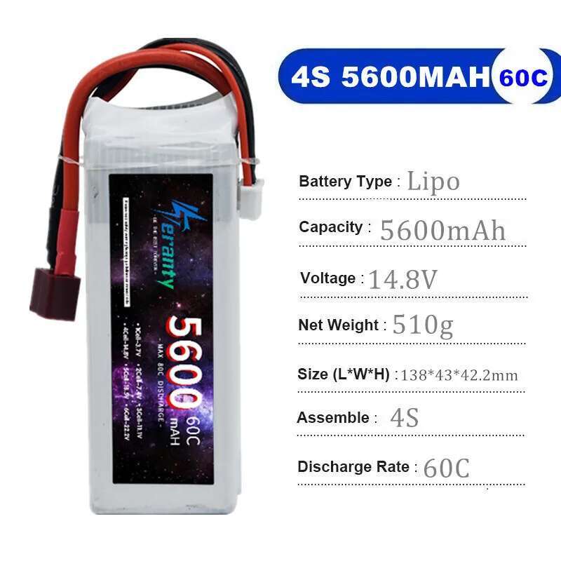 TERANTY 5600MAH 60C 2S 3S 4S 6 - Drone Battery 4S ulasan dan harga