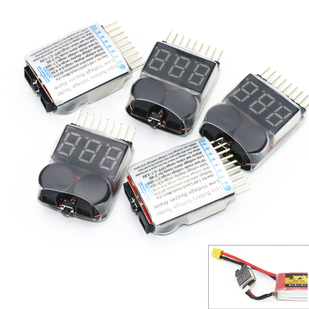 Lipo Battery Voltage Tester vo - Drone Battery Alarm ulasan dan harga